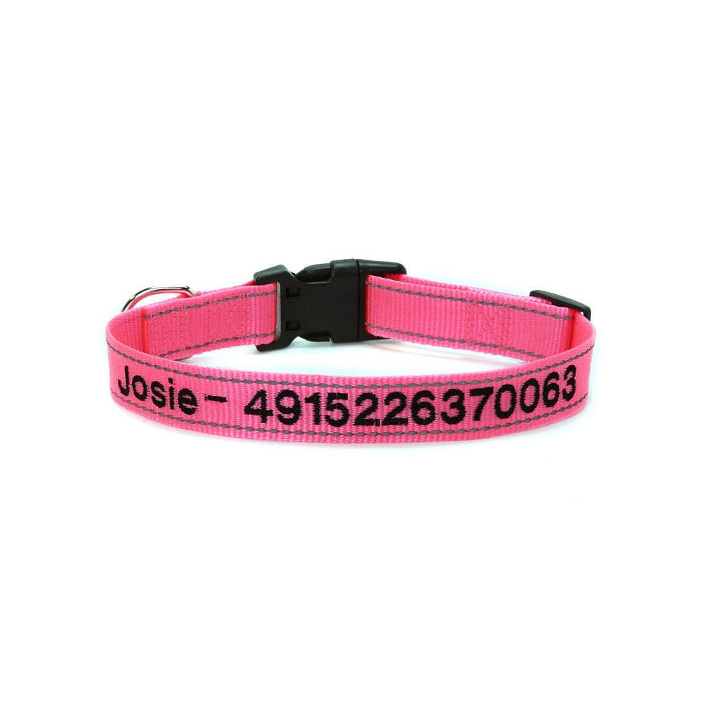 Personalized Dog Collar with visibility at night for safety gift for pet lovers!
