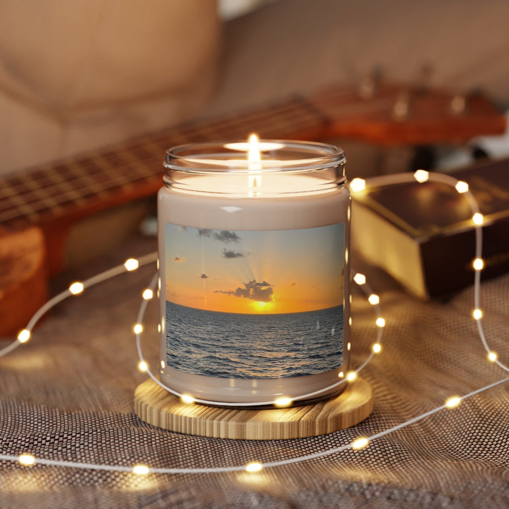 Scented Soy Candle with Ocean Sunrise