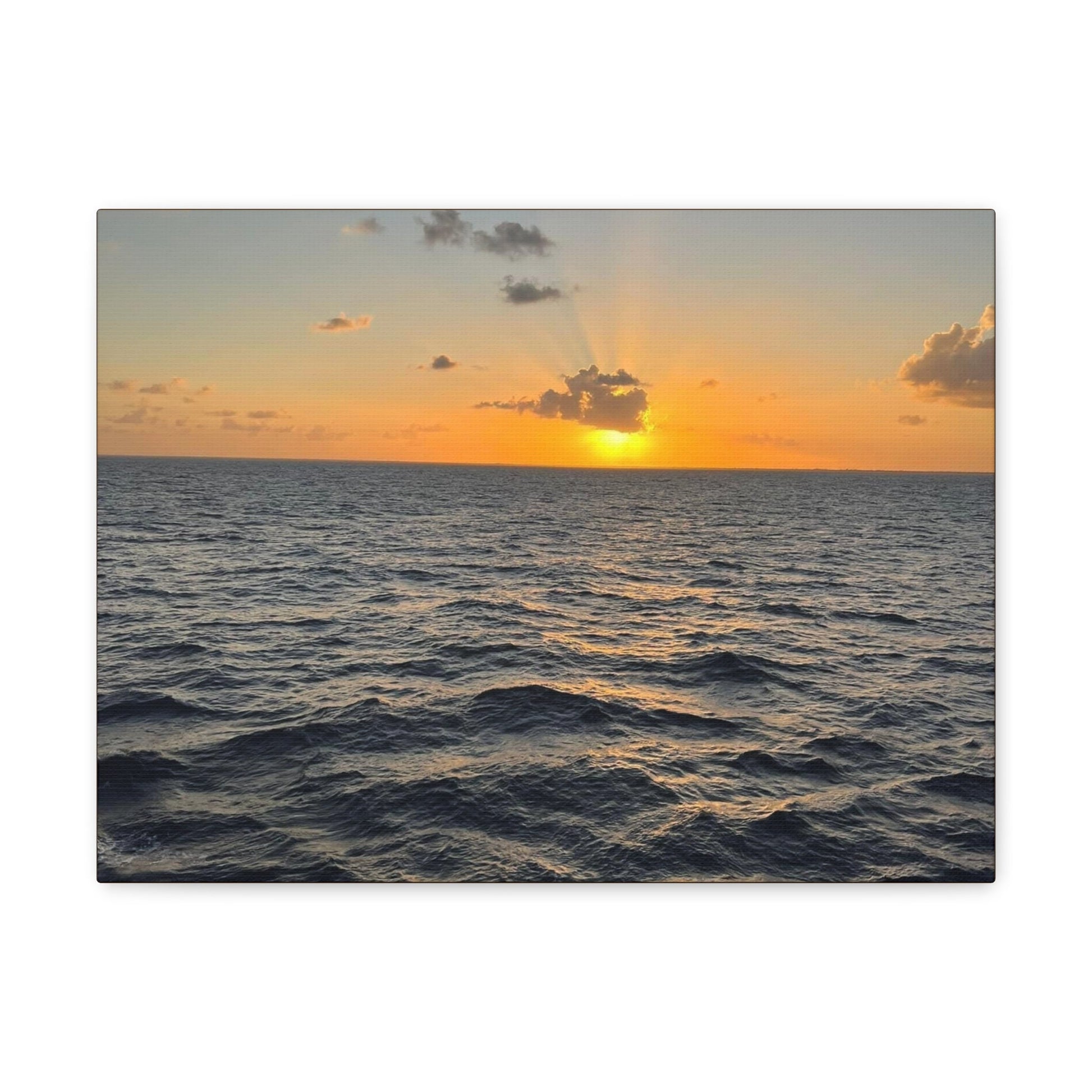 Ocean art home/office canvas print sunrise on the ocean inspirational gift for every beach/ocean lover