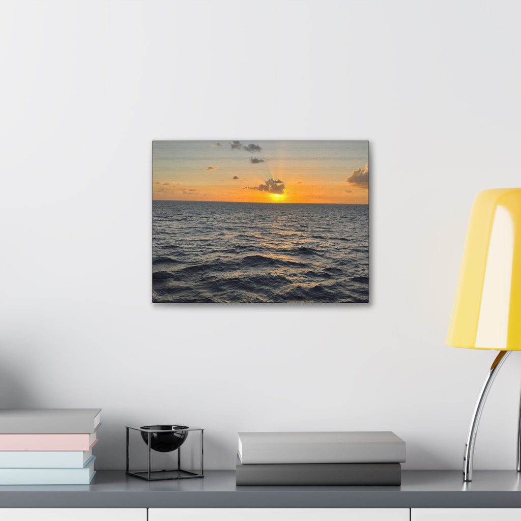 Ocean art home/office canvas print sunrise on the ocean inspirational gift for every beach/ocean lover
