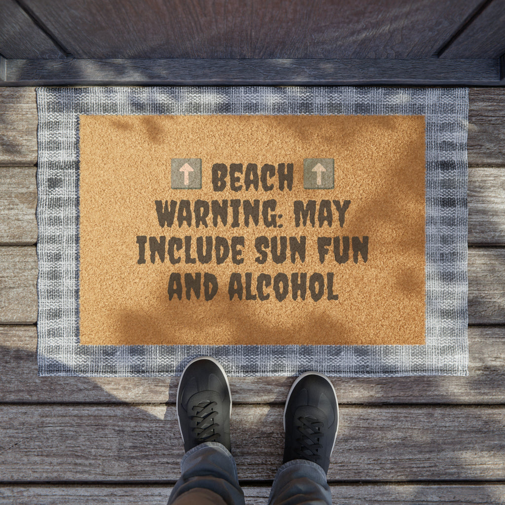 Fun Sun and alcohol beach Doormat