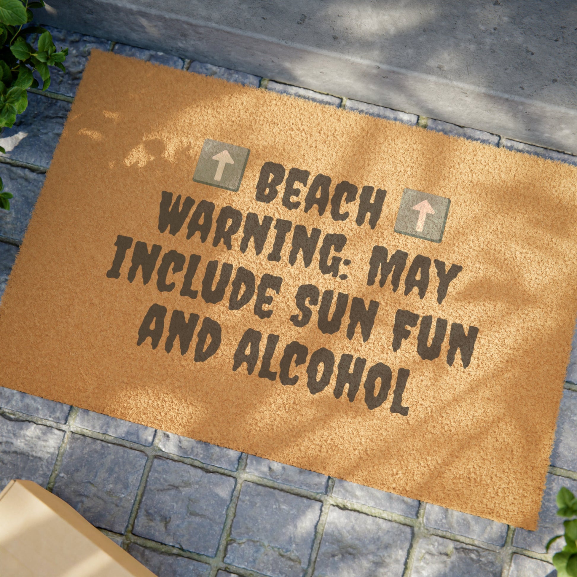 Fun Sun and alcohol beach Doormat