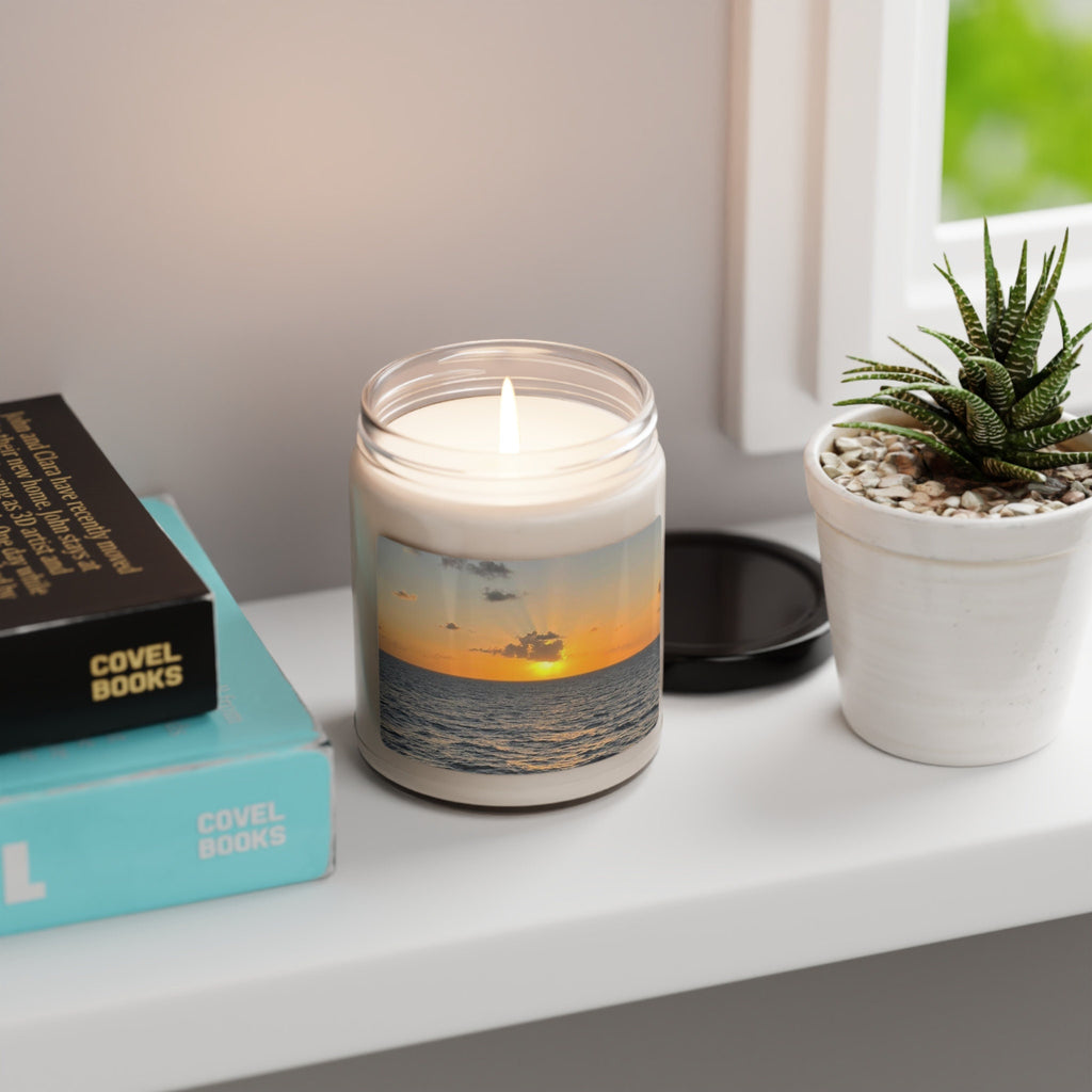 Scented Soy Candle with Ocean Sunrise