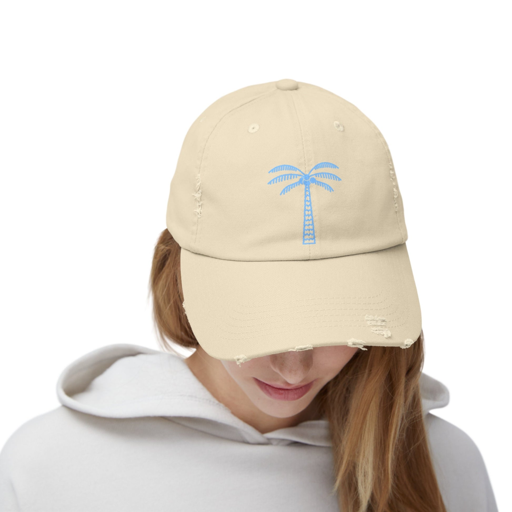 Cap for summer with palm tree