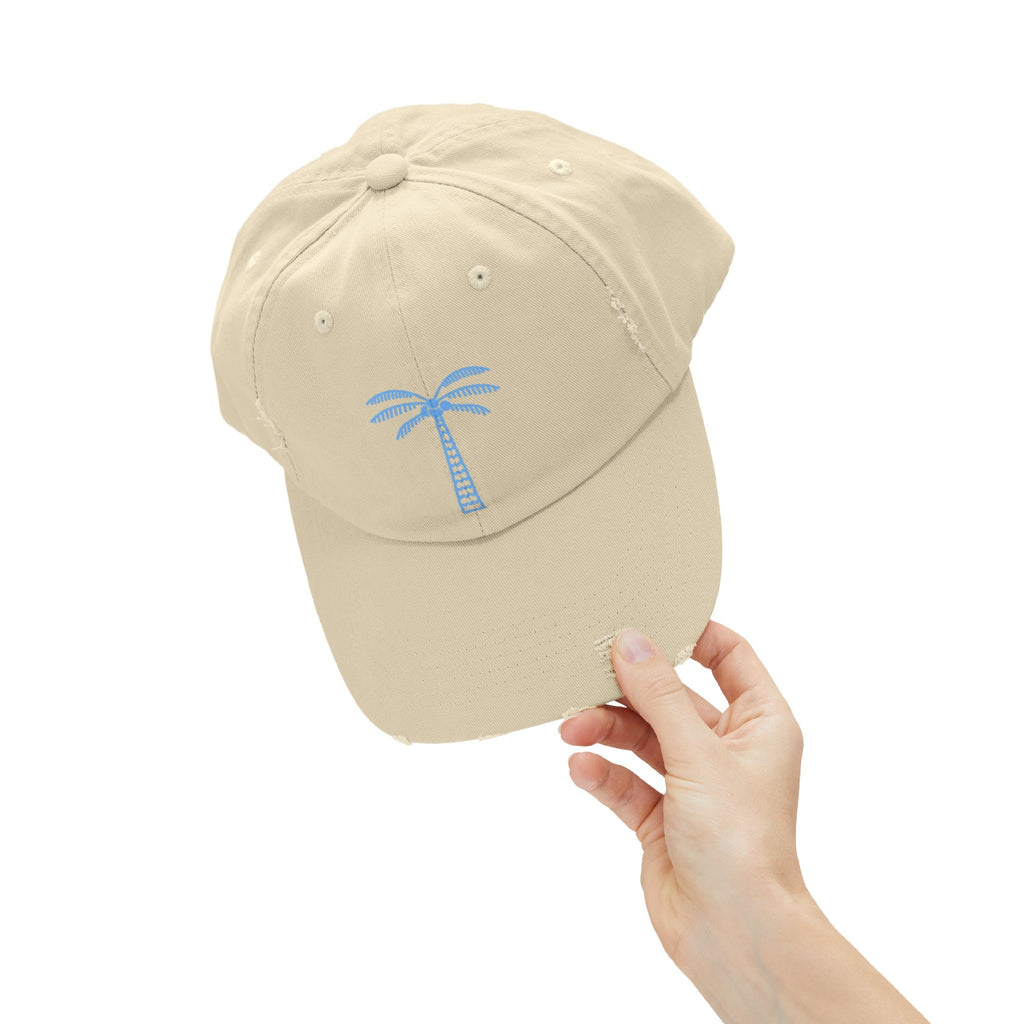 Cap for summer with palm tree