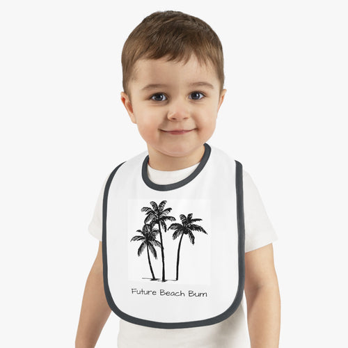 Baby Bib for Newborns – Cute Beach Theme Gift for Baby Boys & Girls, Soft Infant Feeding Bib, Baby Shower Present