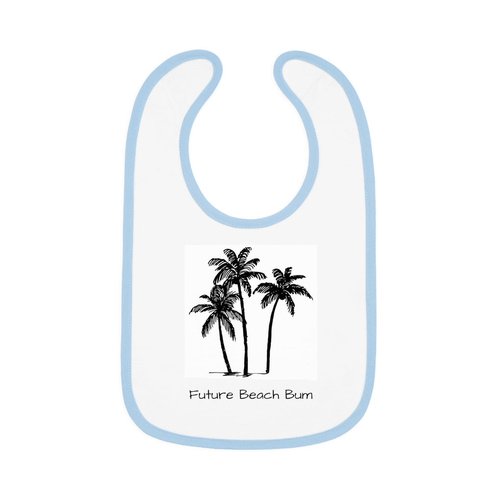 Baby Bib for Newborns – Cute Beach Theme Gift for Baby Boys & Girls, Soft Infant Feeding Bib, Baby Shower Present