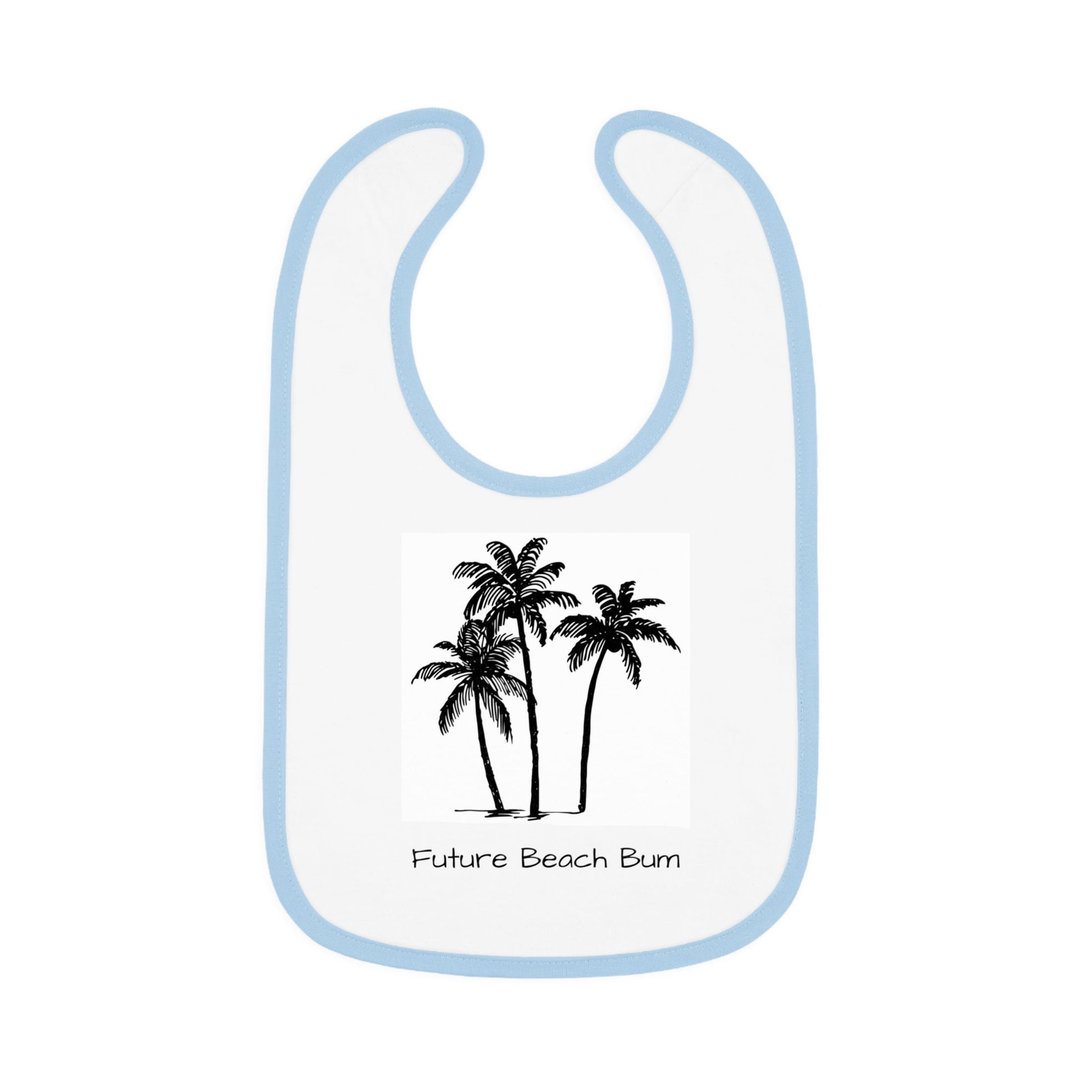 Baby Bib for Newborns – Cute Beach Theme Gift for Baby Boys & Girls, Soft Infant Feeding Bib, Baby Shower Present