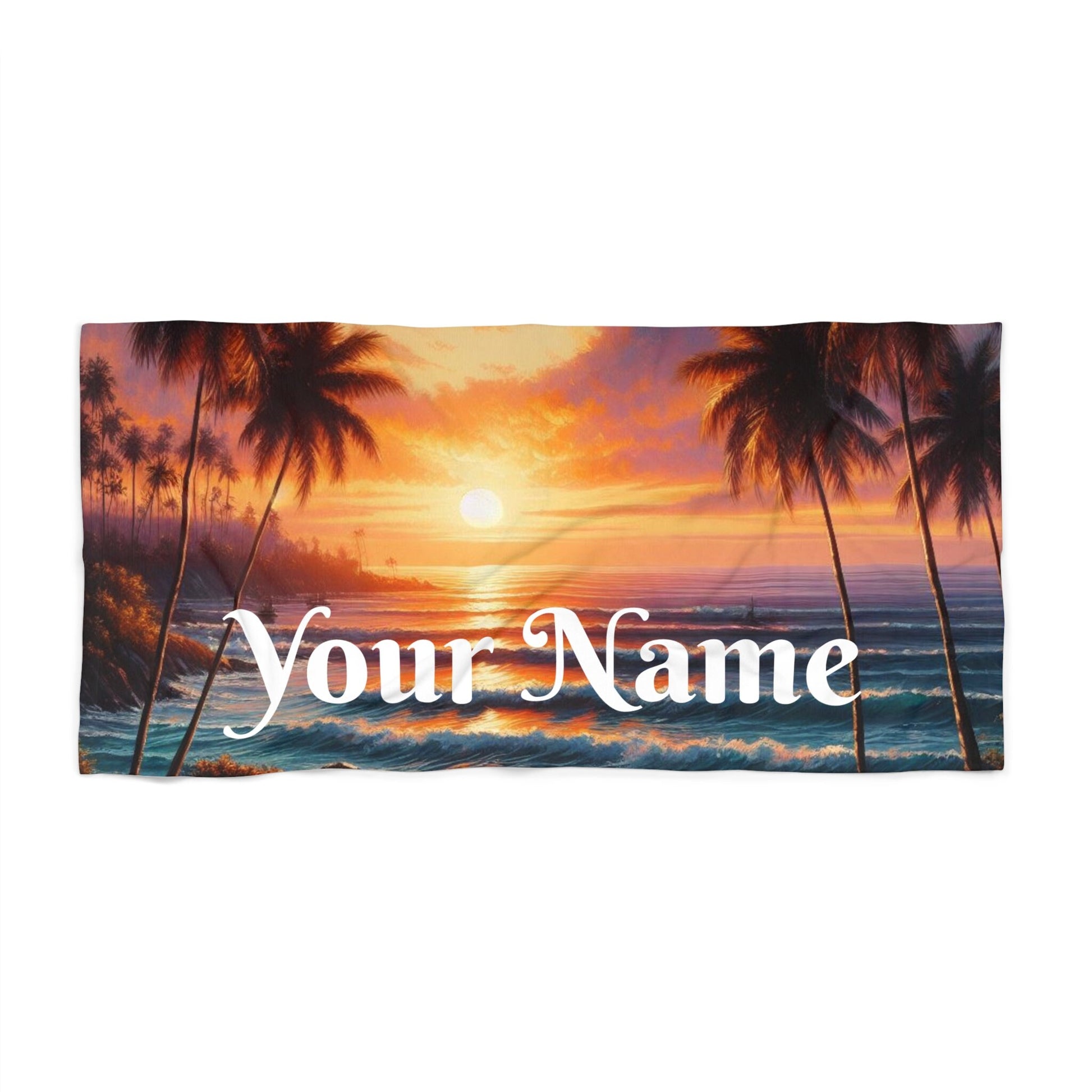 Personalized Beach Towel "Sunrise at the Beach'