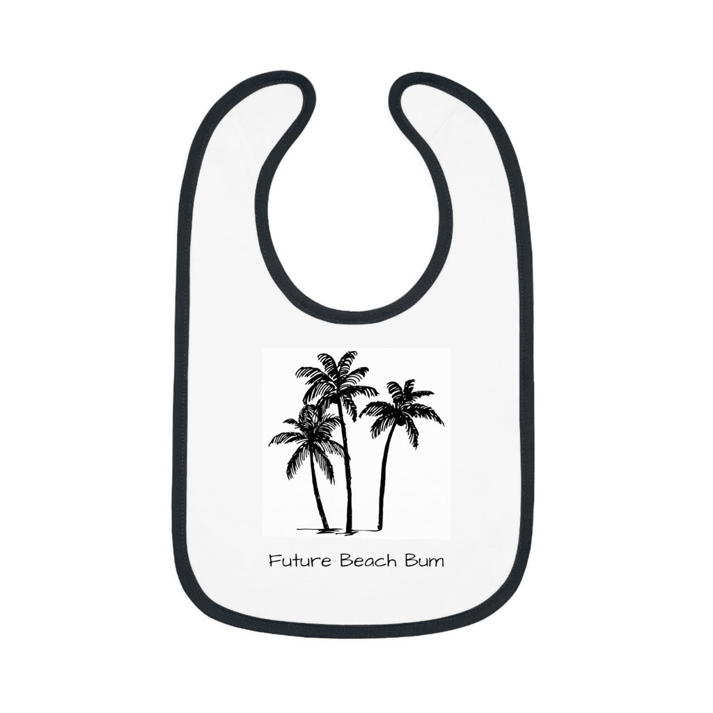 Baby Bib for Newborns – Cute Beach Theme Gift for Baby Boys & Girls, Soft Infant Feeding Bib, Baby Shower Present