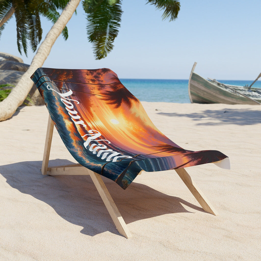 Personalized Beach Towel "Sunrise at the Beach'