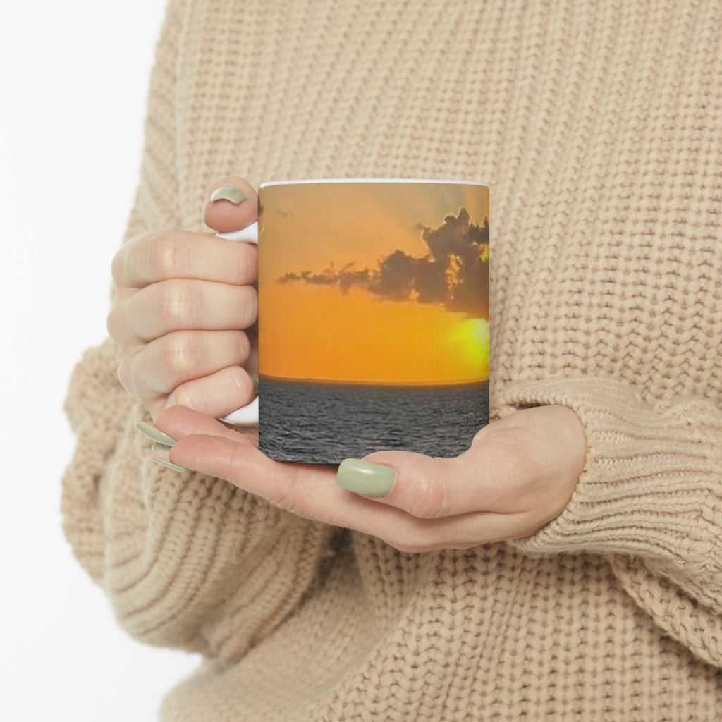Sunrise on the Ocean Ceramic Coffee Mug great gift for cruise/ocean and nature lovers