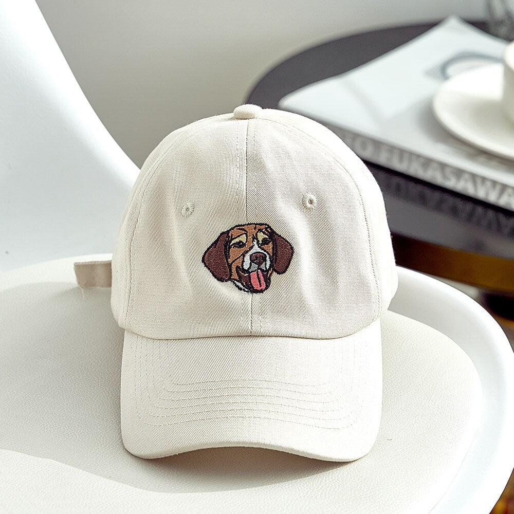 Custom Embroidered Pet Hat Pet Photo Personalized Dog Hat Gift for Pet Lover or dog mom