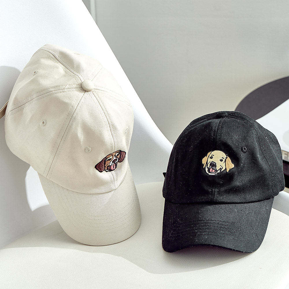 Custom Embroidered Pet Hat Pet Photo Personalized Dog Hat Gift for Pet Lover or dog mom
