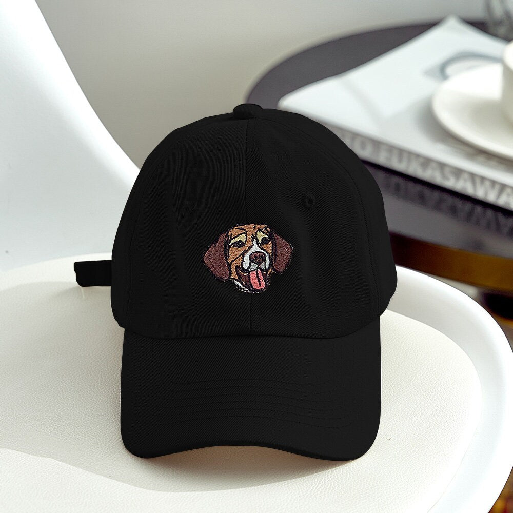Custom Embroidered Pet Hat Pet Photo Personalized Dog Hat Gift for Pet Lover or dog mom