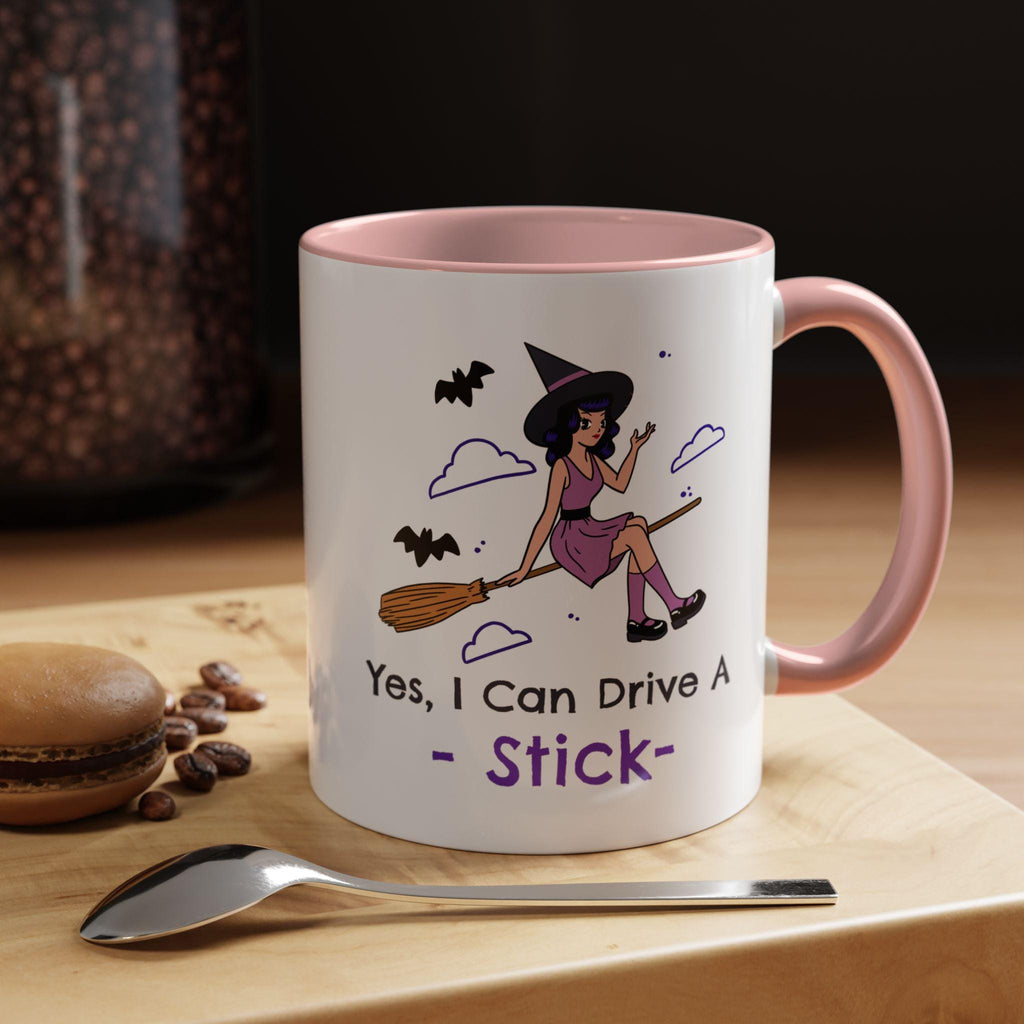 Witch Broom Mug, Halloween Witch Coffee Cup, Funny Accent Mug for Witches, Halloween Gift, available in two sizes 11oz or 15oz