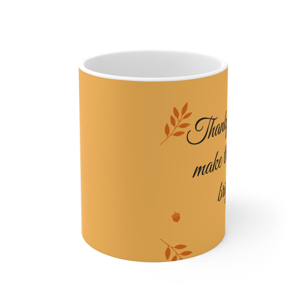 Thanksgiving Thankful Hearts Mug 11oz, Gratitude Coffee Cup, Fall Harvest Tea Mug, Holiday Gift, Festive Drinkware