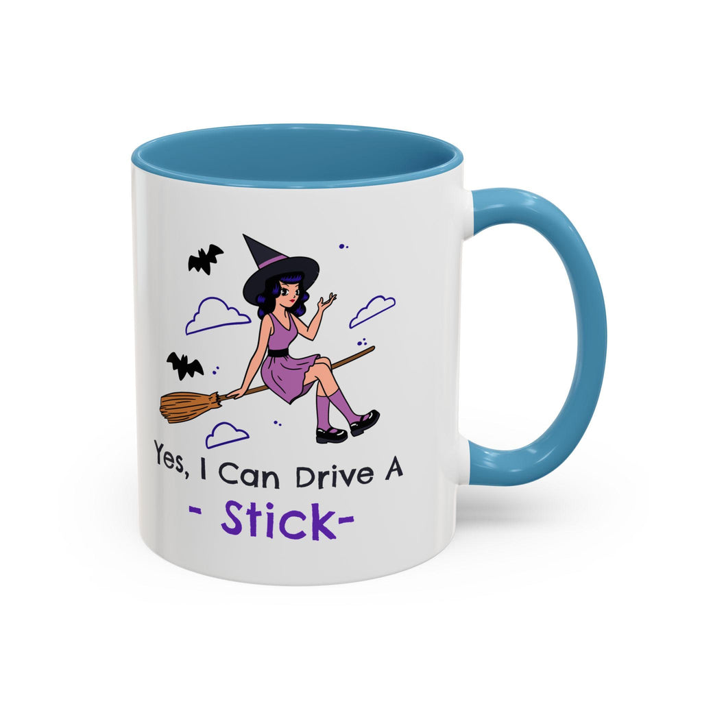Witch Broom Mug, Halloween Witch Coffee Cup, Funny Accent Mug for Witches, Halloween Gift, available in two sizes 11oz or 15oz