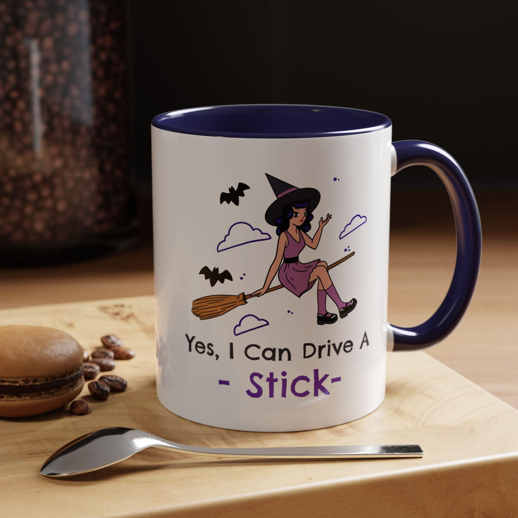 Witch Broom Mug, Halloween Witch Coffee Cup, Funny Accent Mug for Witches, Halloween Gift, available in two sizes 11oz or 15oz