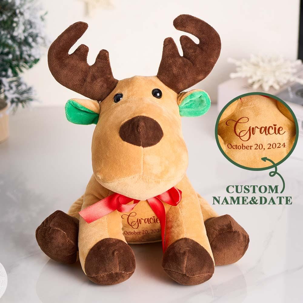 Personalized Moose, Stuffed animal gift, Baby Shower Gift, Gift for newborn, newborn gift, new baby, birth announcement, welcome home baby