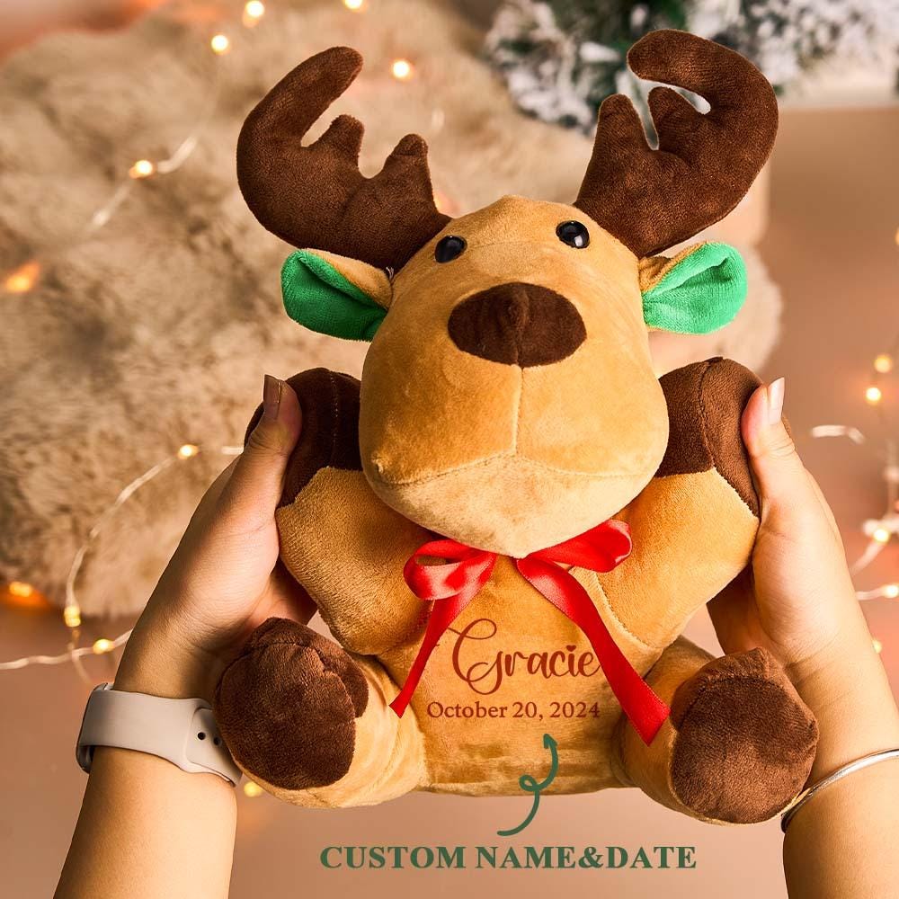 Personalized Moose, Stuffed animal gift, Baby Shower Gift, Gift for newborn, newborn gift, new baby, birth announcement, welcome home baby