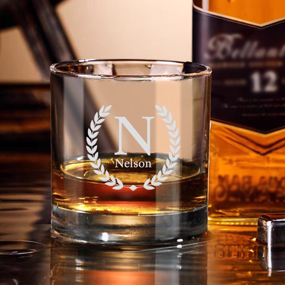 Personalized Whisky Glass - Customized Glassware for Couples, Great Wedding Gift for Whiskey Lovers & Unique Barware Item