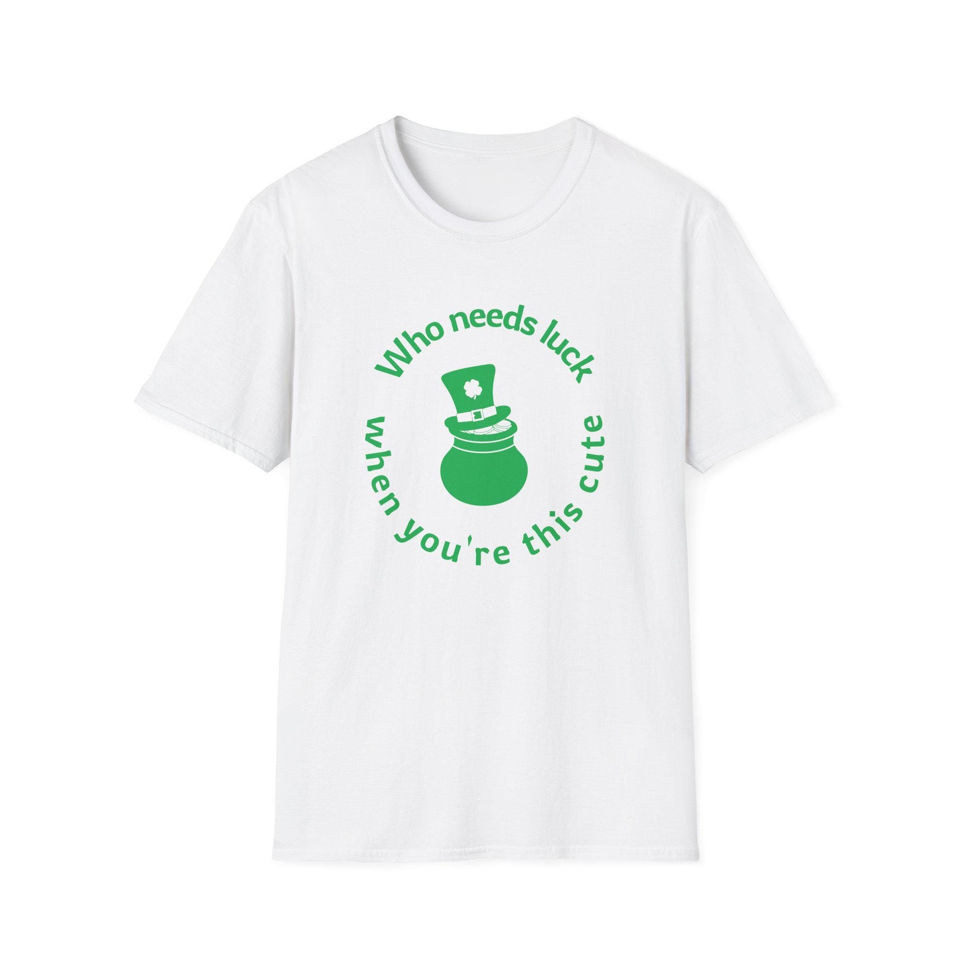 St Patrick Day Cute Luck Unisex T-Shirt, Irish Shamrock Tee, Funny Saint Paddy's Day Shirt, Green Clover Clothing, Festive Holiday Apparel