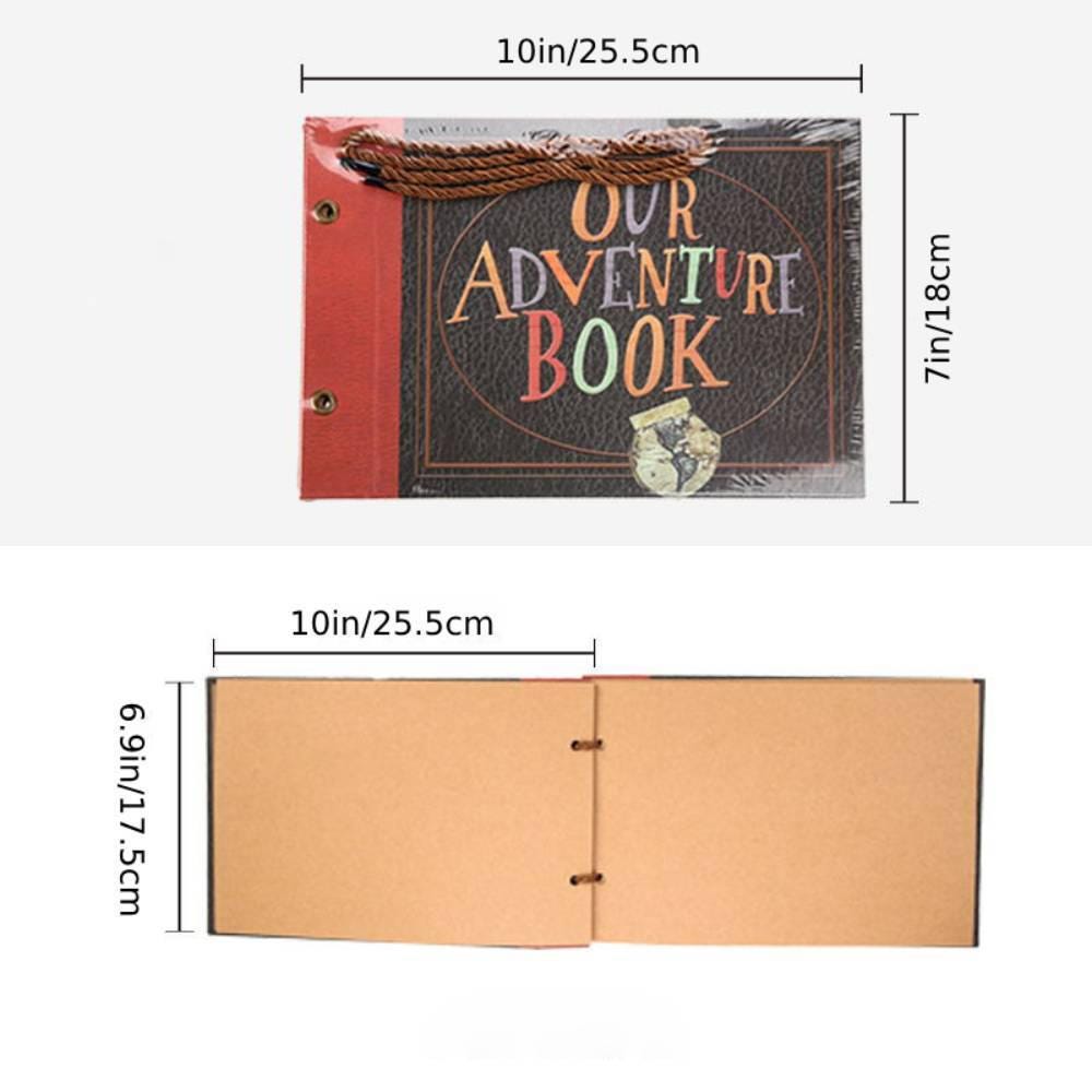 Family Scrapbook Our Adventure Book Handmade DIY Family Retro Travel Memory Book Valentine's Day Gift for Lover