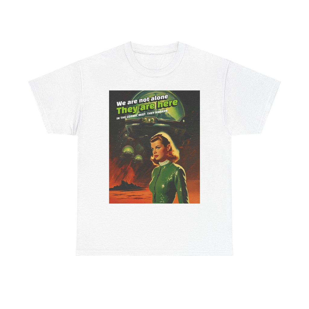Men's alien T-Shirt Si-Fi Alien Encounter Graphic Tee Vintage Sci-Fi Shirt Unique Gift for Nerds Halloween Costume Retro Style t-shirt