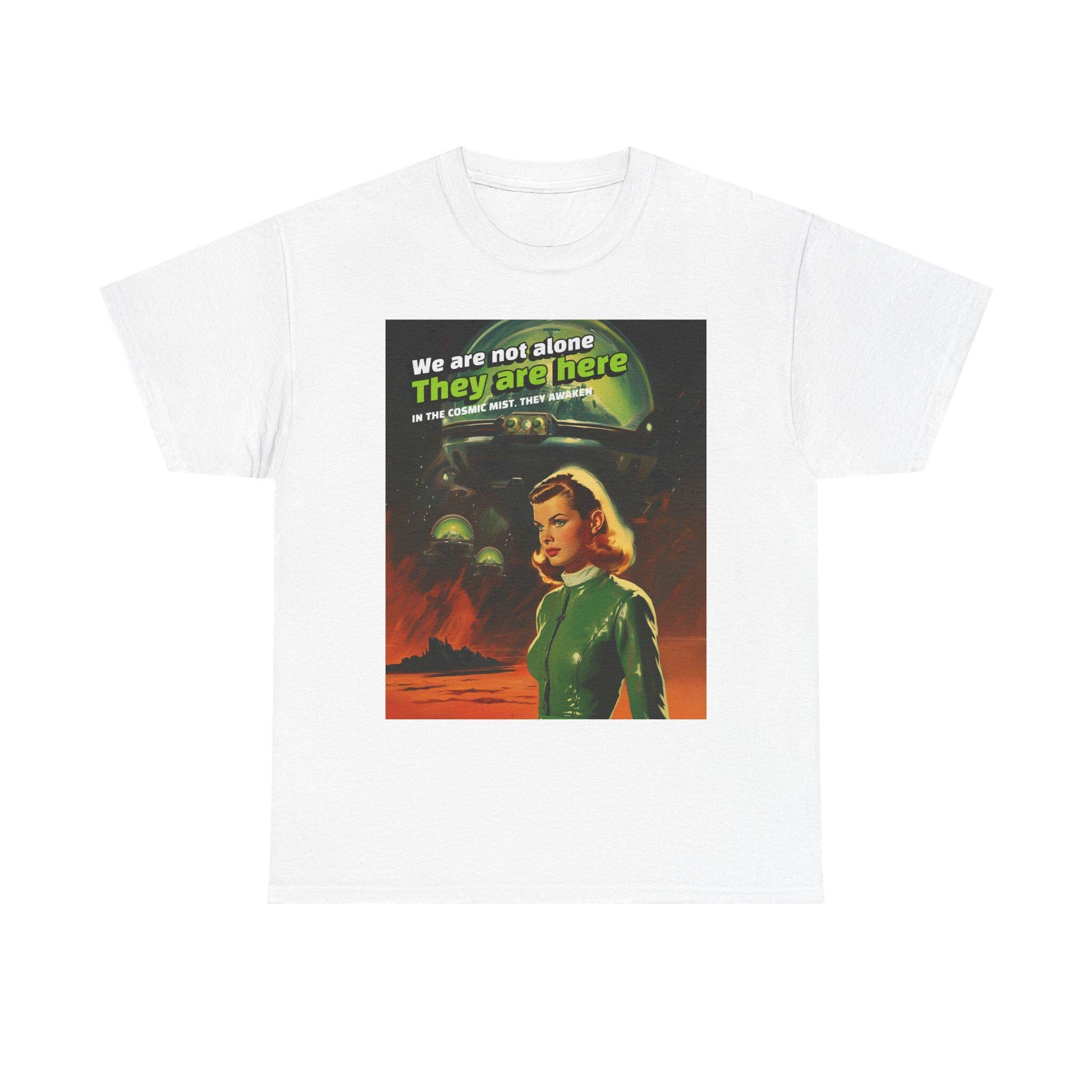 Men's alien T-Shirt Si-Fi Alien Encounter Graphic Tee Vintage Sci-Fi Shirt Unique Gift for Nerds Halloween Costume Retro Style t-shirt