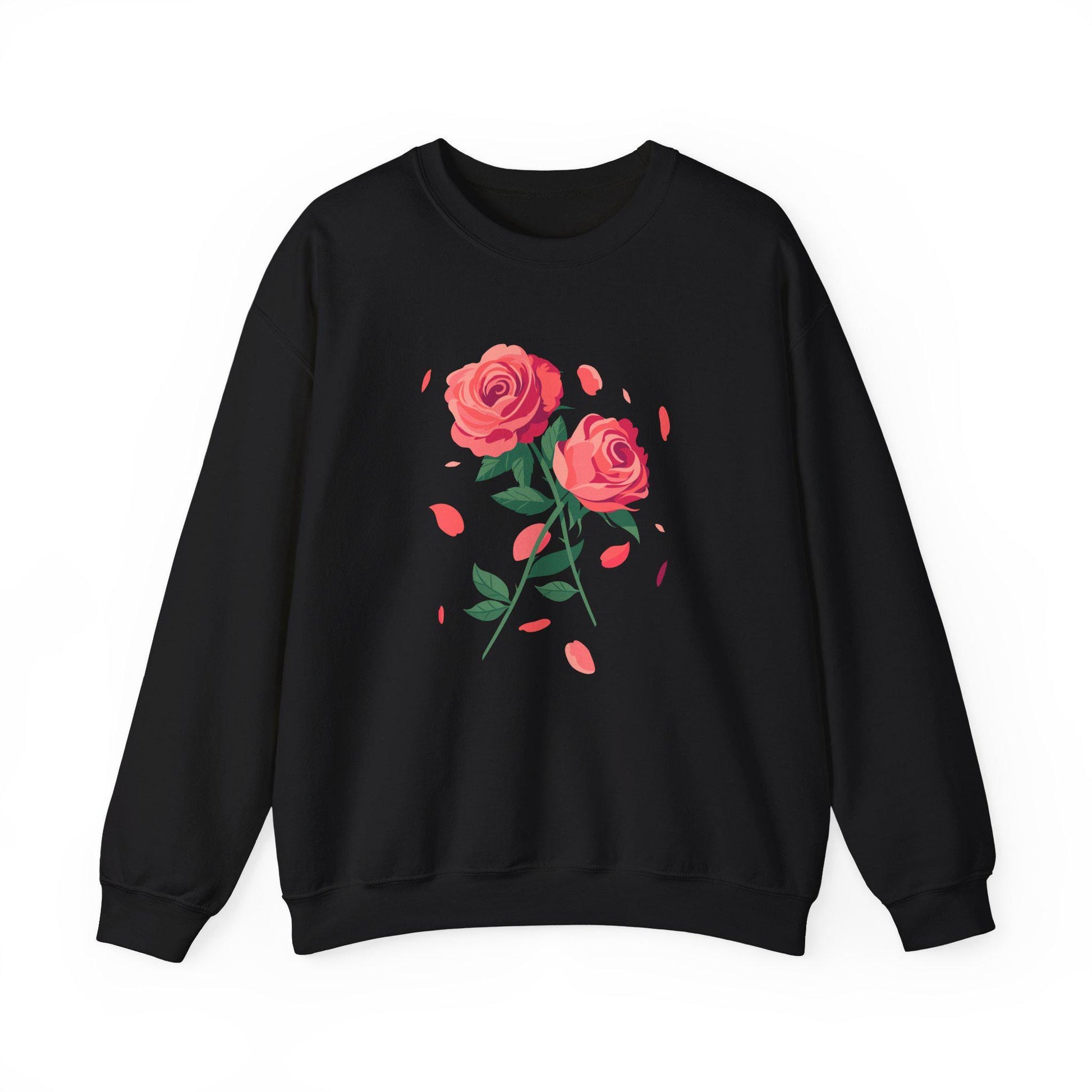 Floral Rose Sweatshirt - Cozy Crewneck for Casual Outfits, Mother's Day Gift, Spring Fashion
