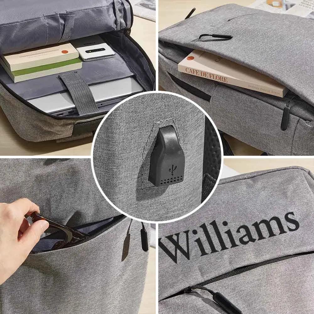 Personalized Name Backpack for College and School, Laptop Bag Fits 15.6 Inch Notebook, Gift for Men & Women Back to School