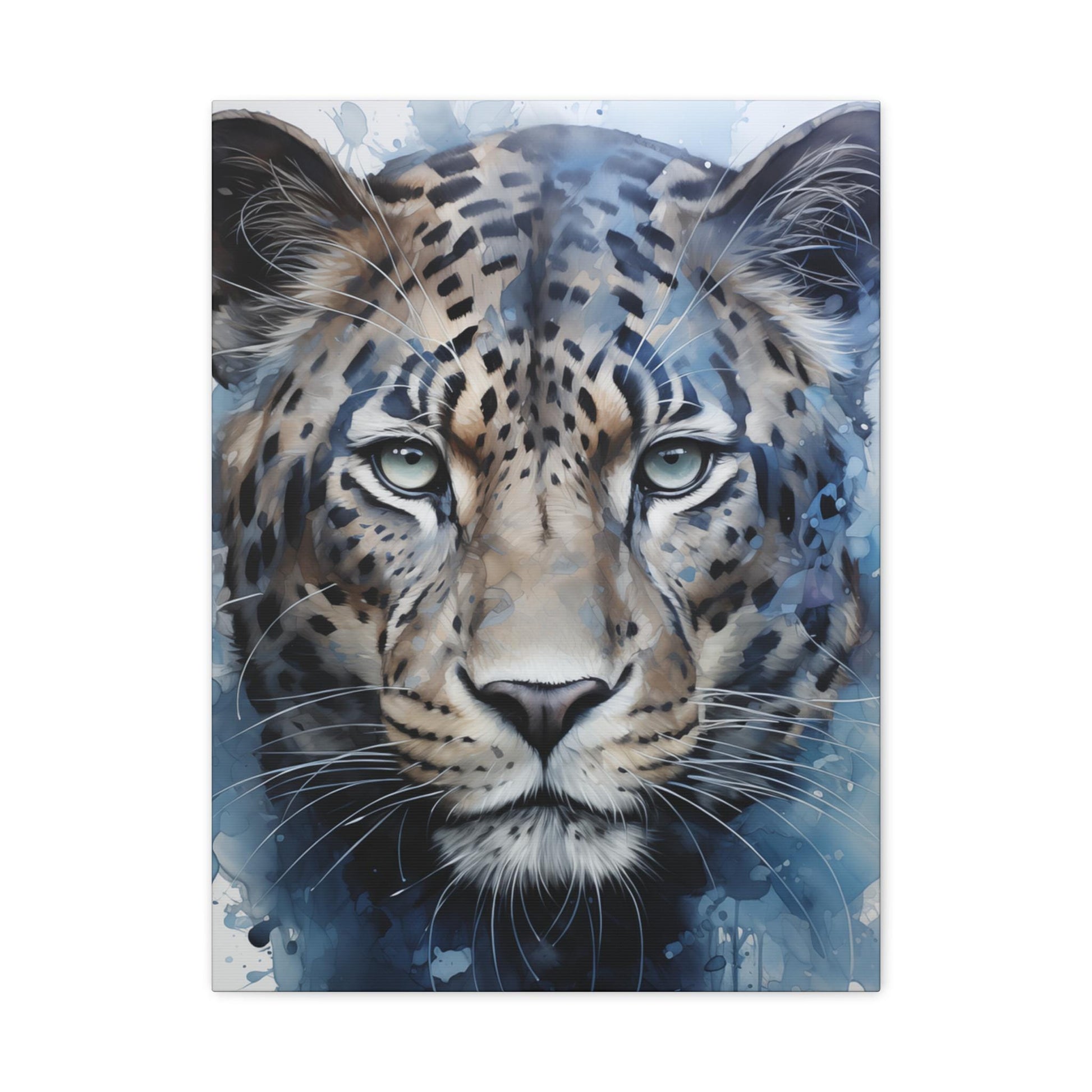 Majestic Leopard Canvas Art Print, Home Decor, Animal Lover Gift, Wall Art, Nature Illustration