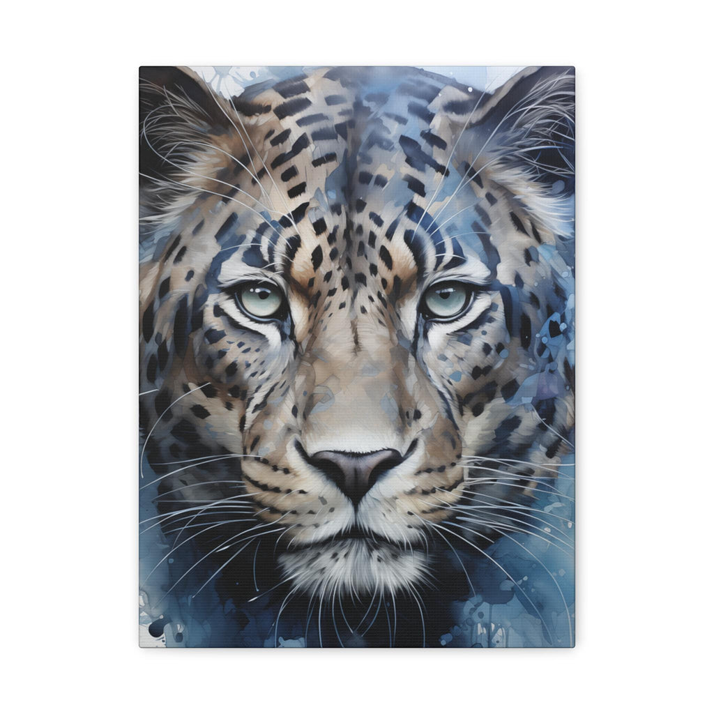 Majestic Leopard Canvas Art Print, Home Decor, Animal Lover Gift, Wall Art, Nature Illustration
