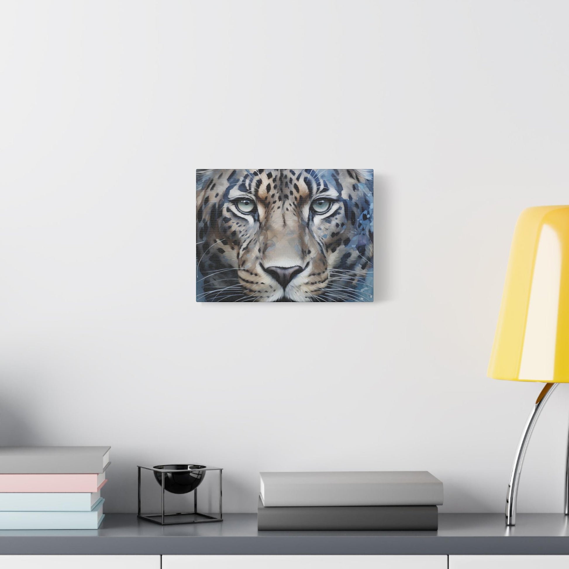 Majestic Leopard Canvas Art Print, Home Decor, Animal Lover Gift, Wall Art, Nature Illustration