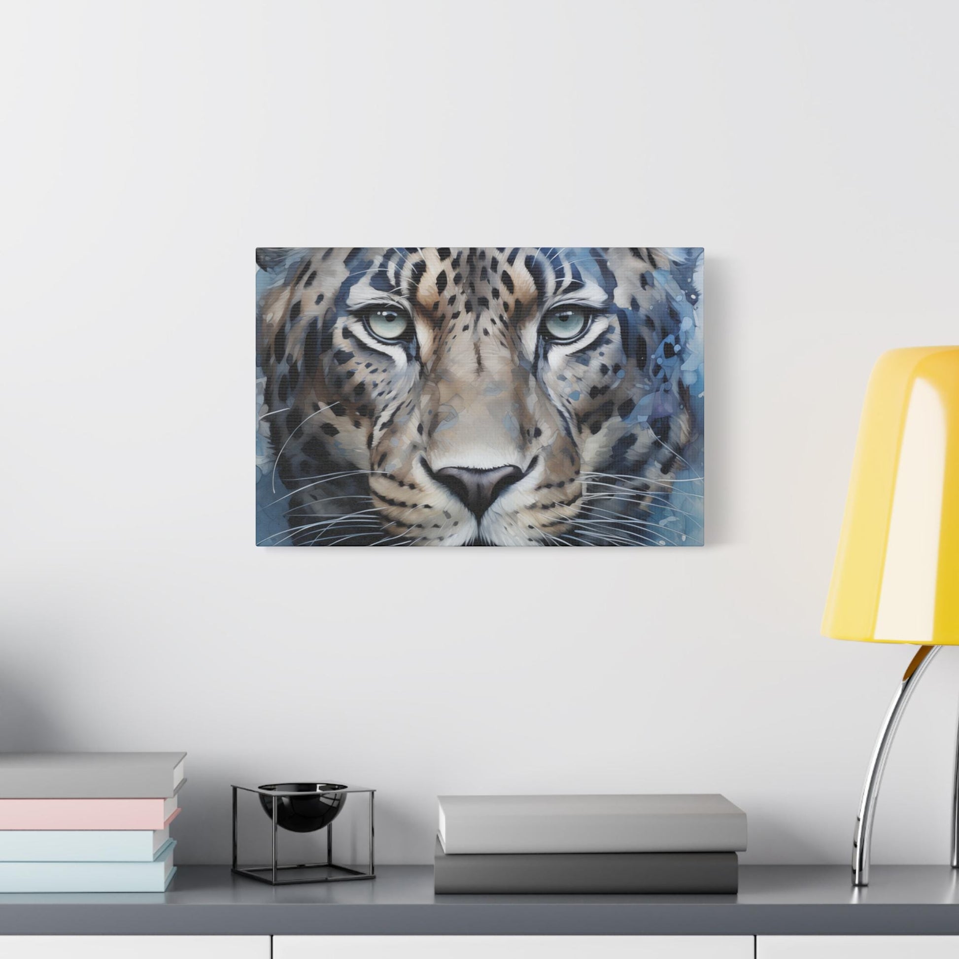 Majestic Leopard Canvas Art Print, Home Decor, Animal Lover Gift, Wall Art, Nature Illustration