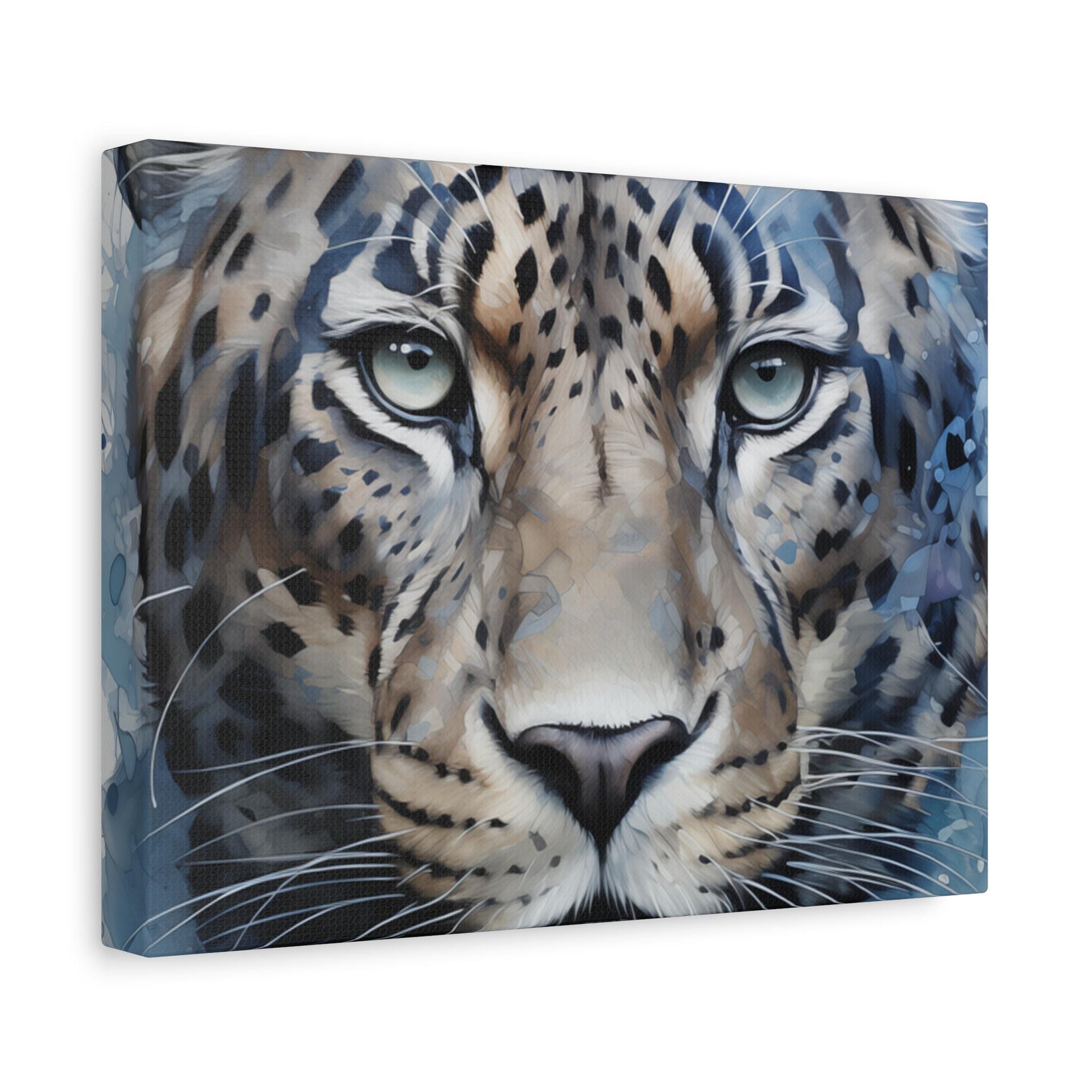 Majestic Leopard Canvas Art Print, Home Decor, Animal Lover Gift, Wall Art, Nature Illustration