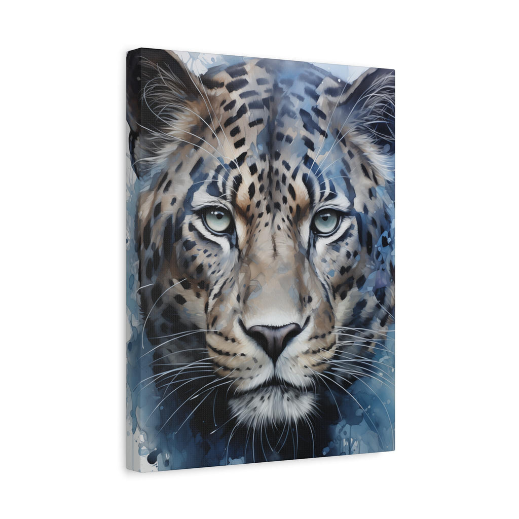 Majestic Leopard Canvas Art Print, Home Decor, Animal Lover Gift, Wall Art, Nature Illustration