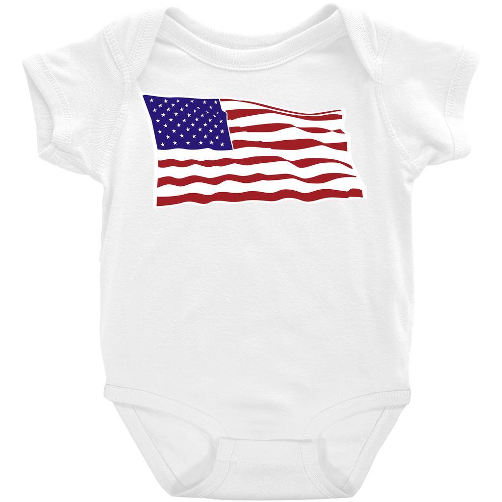 American Flag Onesies for Babies & Toddlers, Patriotic USA Outfit 4th of July Baby Clothes, Red White and Blue Infant Bodysuit Memorial Day